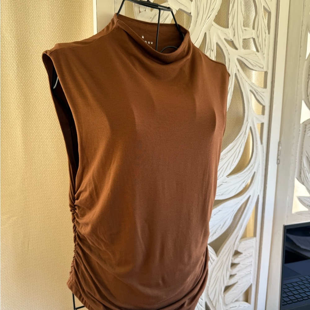 Brown Sleeveless Top